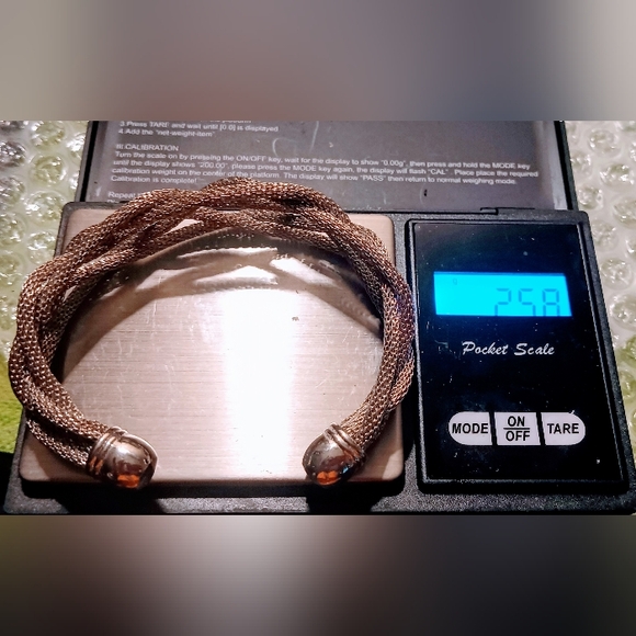 Sterling Silver twine braided Design Style Pattern 7.5 in/ WT 25 .8 Bracelet - Picture 3 of 8